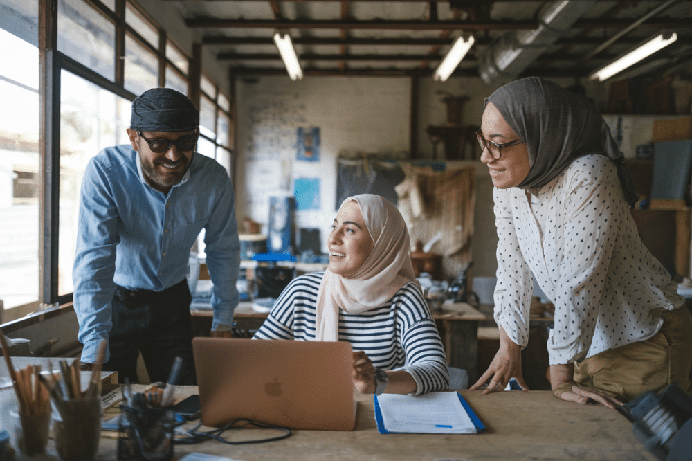 AI content marketing — professional business image
